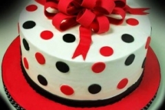 BYSP2049-Bow-Black-and-red-dots-cake-with-bow