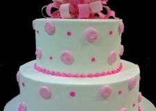 BYSP2057-Bow-topper-2-tier-pink-dots-and-bows-cake