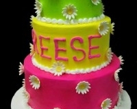 CH4267-Tiered-Daisy-Cake-pink-yellow-green-www.3brothersbakery.com_