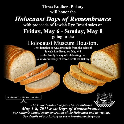 Holocaust Days of Remembrance Rye Bread Special