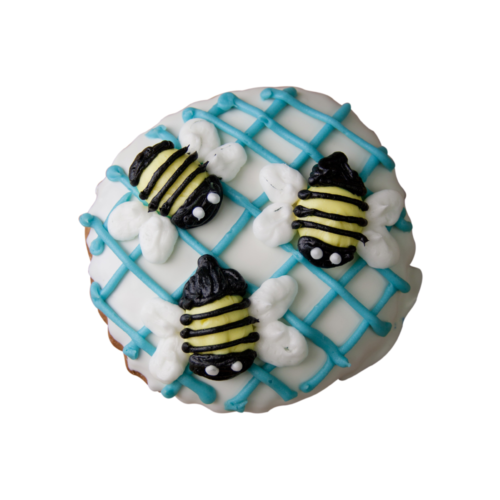 Spring Bees Dipped Decorated Cookie