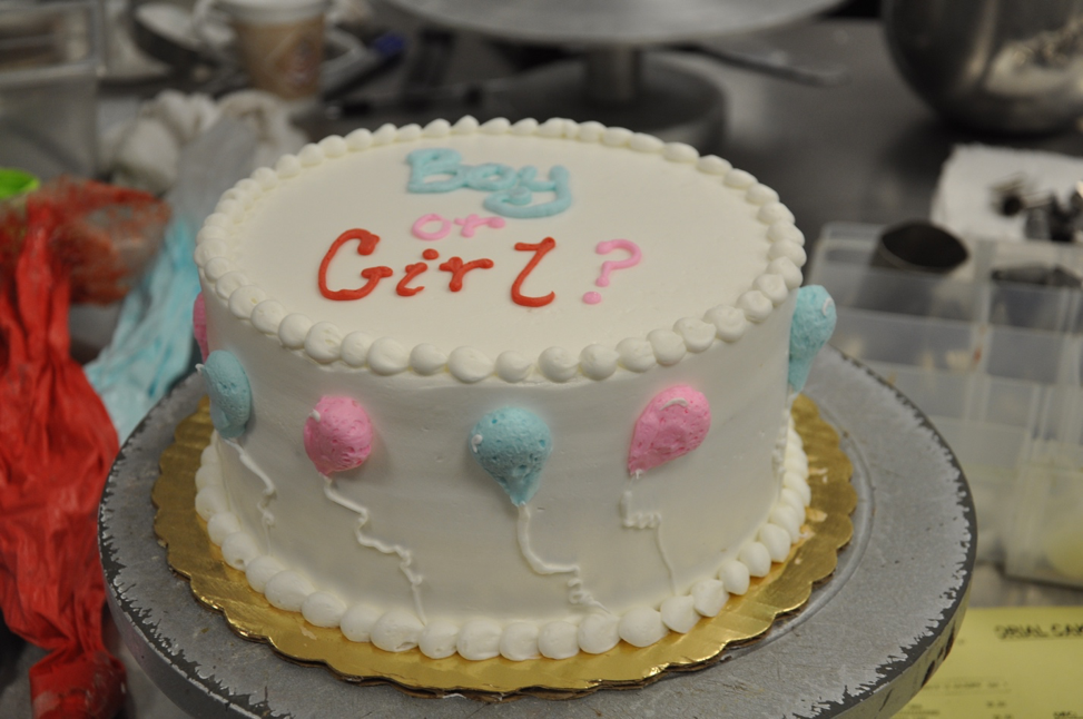 Three Brothers Bakery Gender Reveal Cake