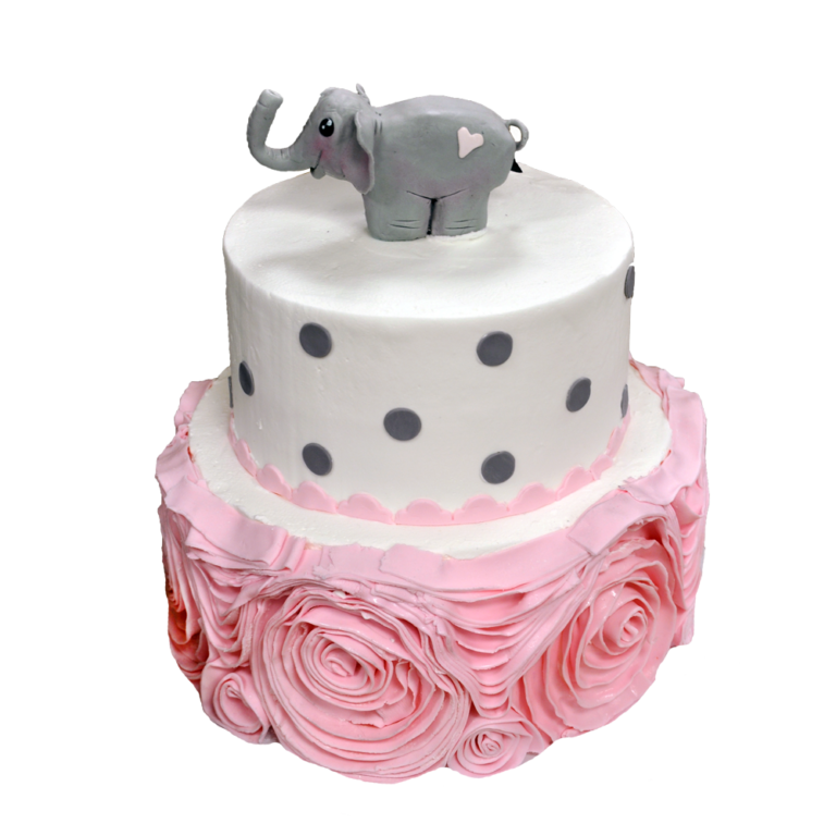 Build a Cake | Baby Shower Elephant Tier | Three Brothers Bakery