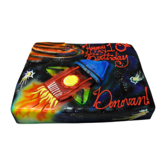 birthday rocket ship cake