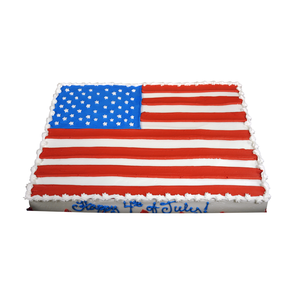 Flag Sheet Cake | Three Brothers Bakery
