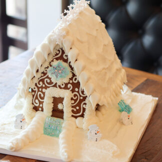 White Winter Gingerbread House