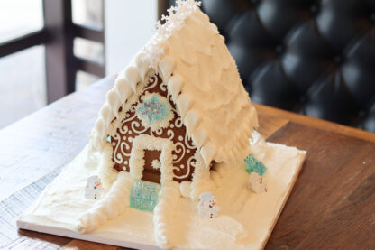 White Winter Gingerbread House