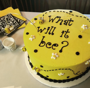 Bee Themed Gender Reveal Cake in Houston