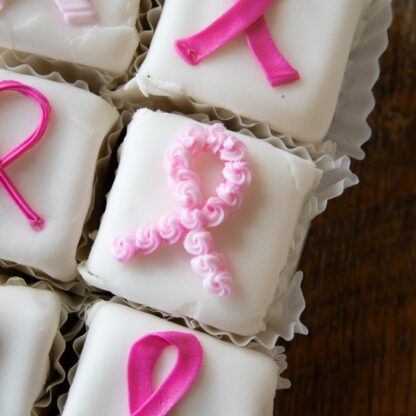 Breast Cancer Awareness Pink Ribbon Petit Four