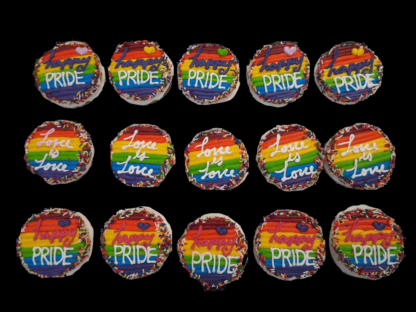 Assorted Pride Dipped Decorated Cookies
