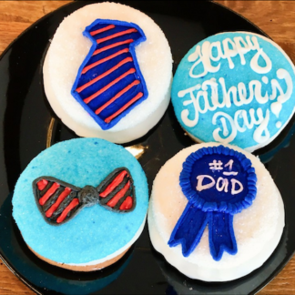 Father's Day Dipped Decorated Cookies from Three Brothers Bakery