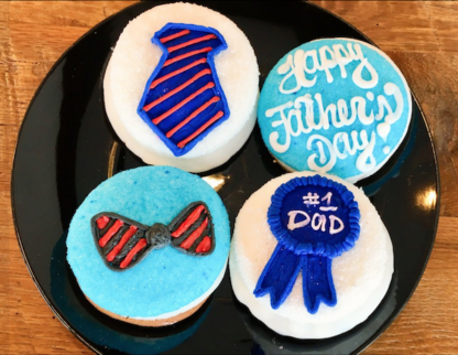 Father's Day Dipped Decorated Cookies from Three Brothers Bakery