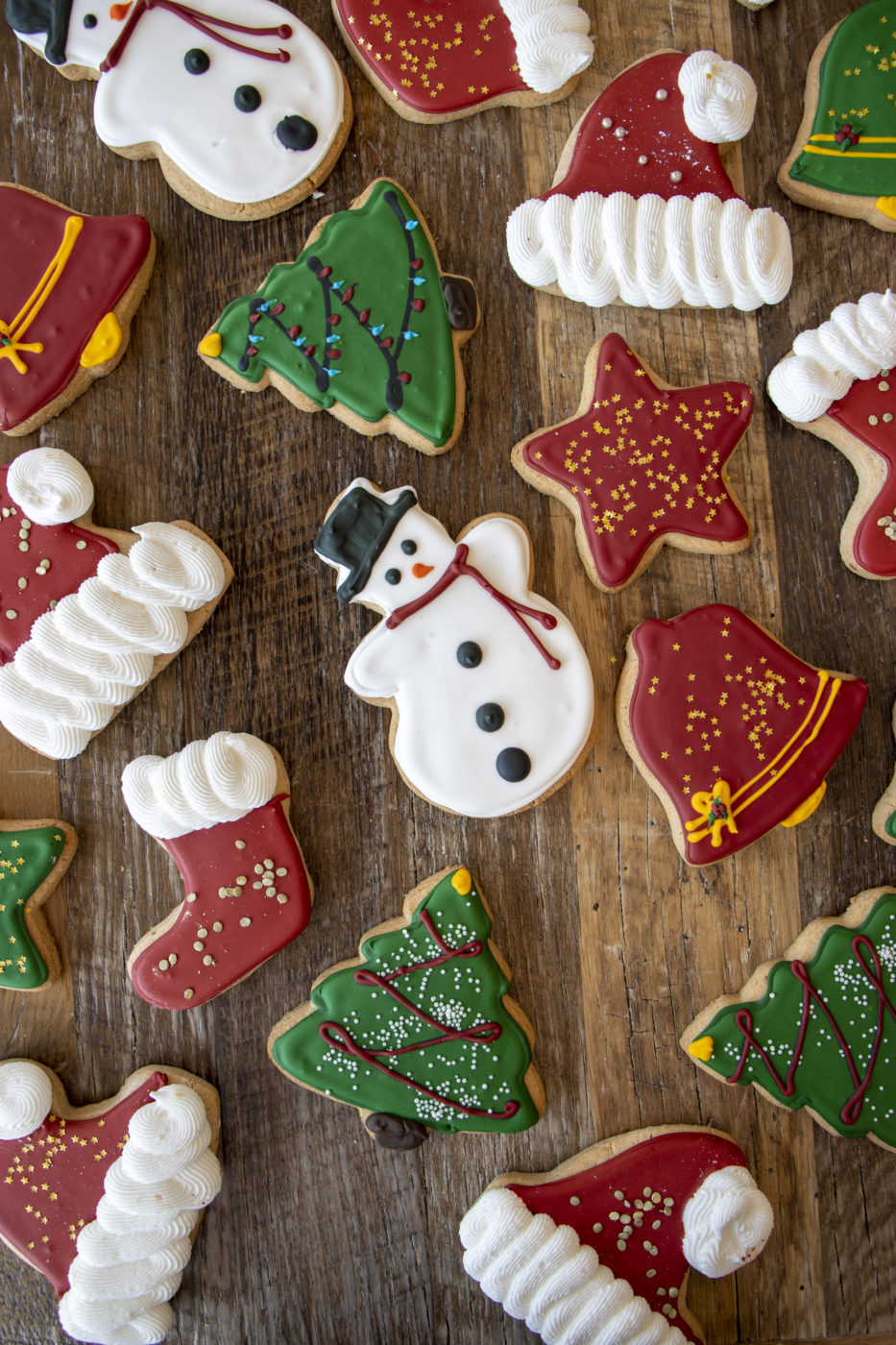 6pk of Christmas Themed Royal Iced Cookies - Three Brothers Bakery