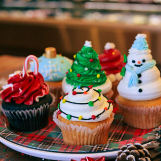 Jumbo Christmas Cupcakes
