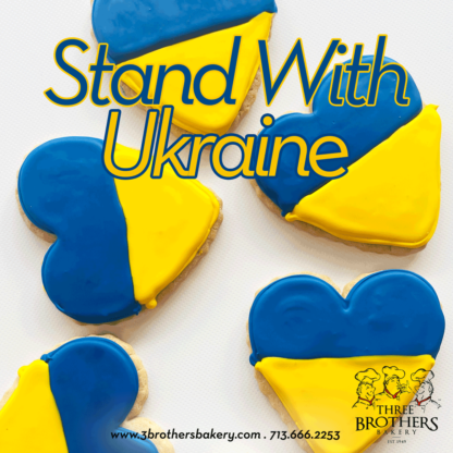 Bake Sale for Ukraine Heart Cookies