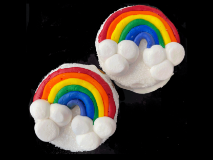 Pride Rainbow Dipped Decorated Cookies