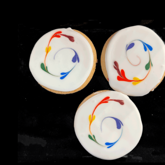 PRIDE Swirl Royal Iced Cookies