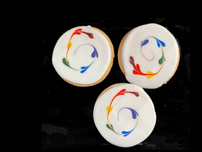 PRIDE Swirl Royal Iced Cookies