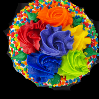 Rainbow-flowers-with-sprinkles-dip-dec-cookie