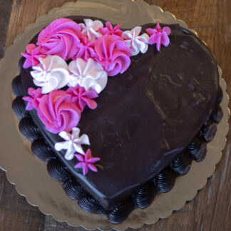 Chocolate Ganache Heart Cake