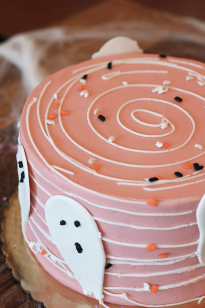 Perfectly Pink Ghost Cake
