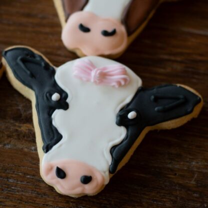 Rodeo Cow Royal Iced Cookie