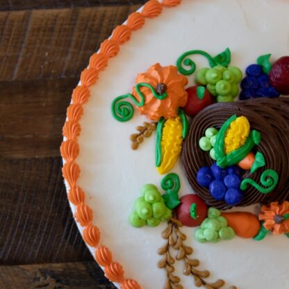 Thanksgiving Cornucopia Cookie Cake