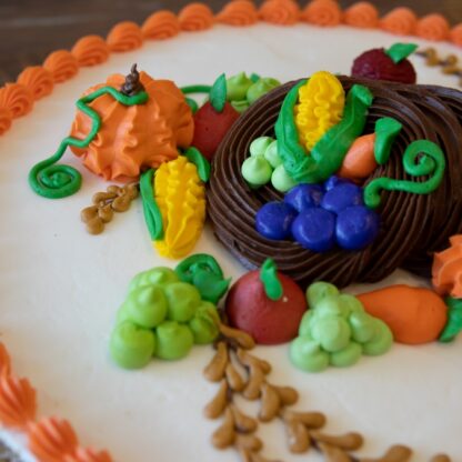 Thanksgiving Cornucopia Cookie Cake