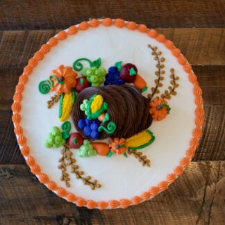 Thanksgiving Cornucopia Cookie Cake